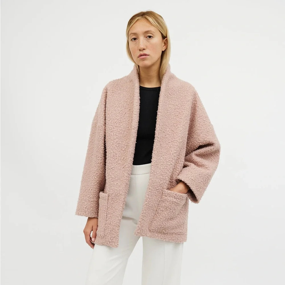 Horses Atelier Pink Boucle  Patch Pocket Coat, size 1 (small) - Picture 2 of 12